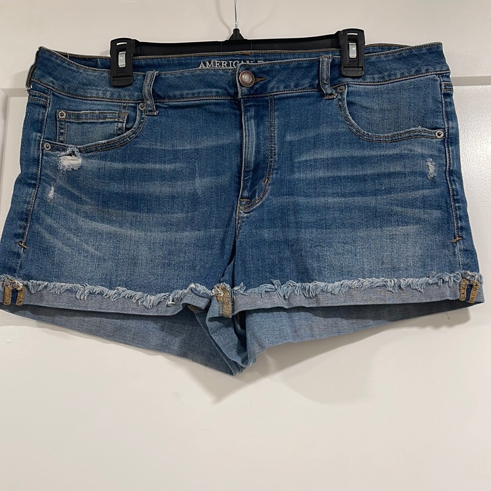 American Eagle Shortie denim stretch shorts